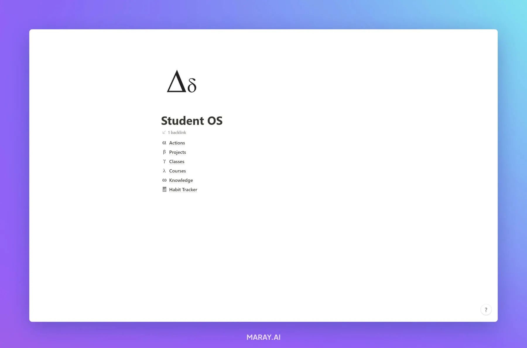 Structure of the Student OS.