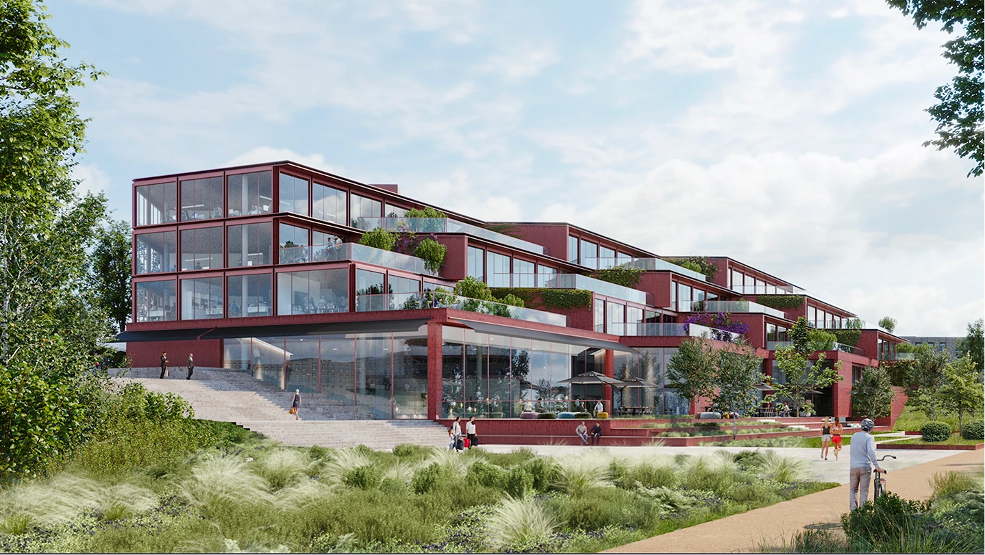 Render of the Hypoport headquarters competition entry in Lübeck.