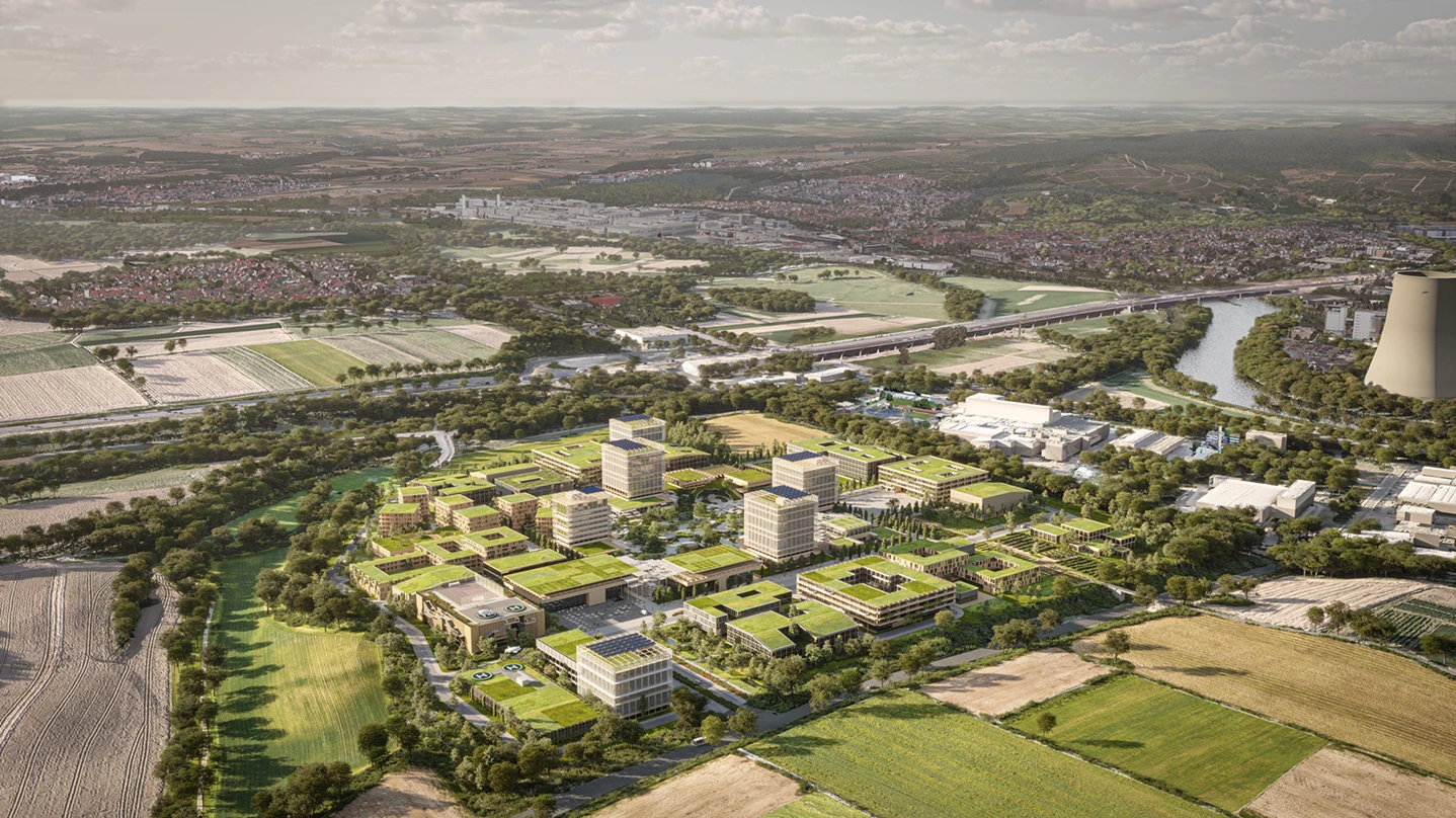 Render of the IPAI research campus in Heilbronn.