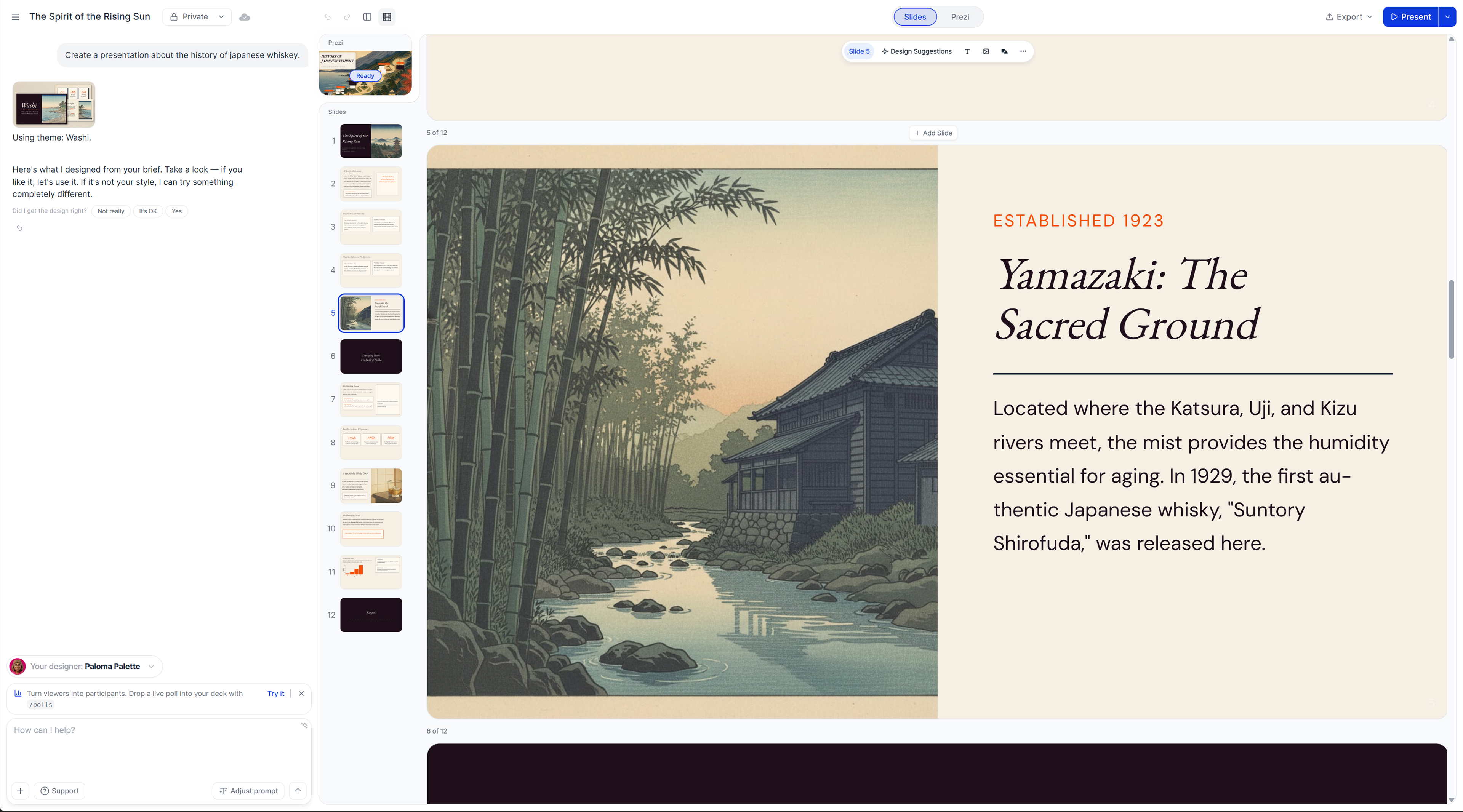 Prezi, an AI-first presentation product.